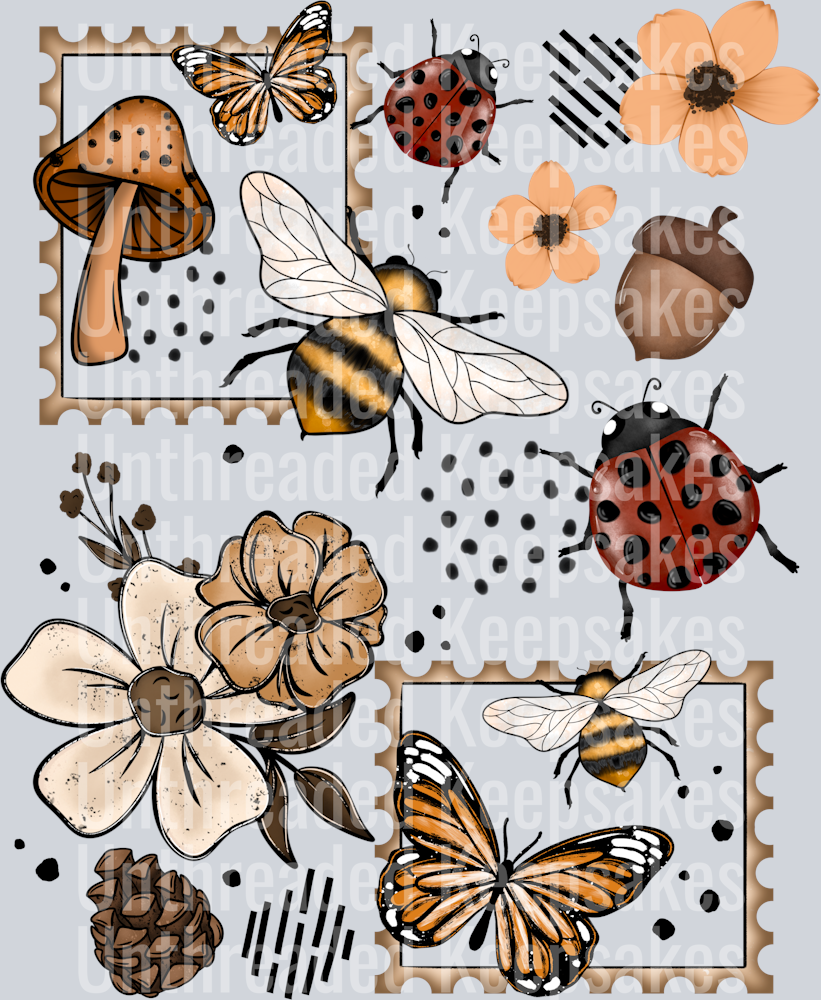 Bee stampsDTF Transfer
