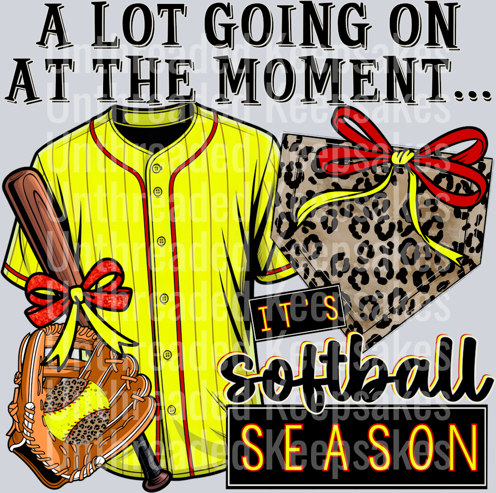 A Lot Going On At The Moment Softball DTF Transfer
