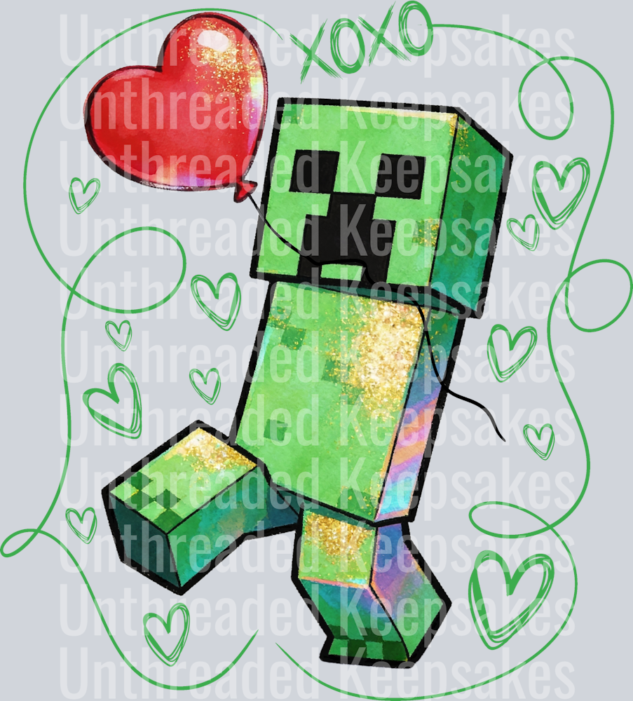 Green Blocks DTF Transfer