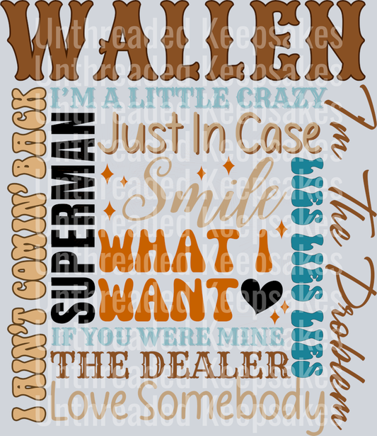 MW SONG COLLAGE BACK  DTF Transfer