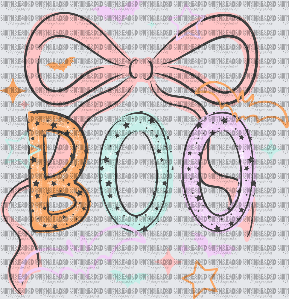 Pastel Boo Bow