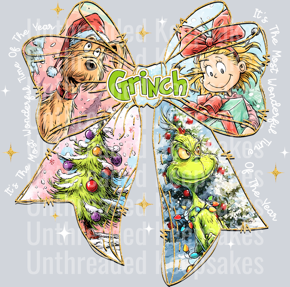 grinch DTF Transfer