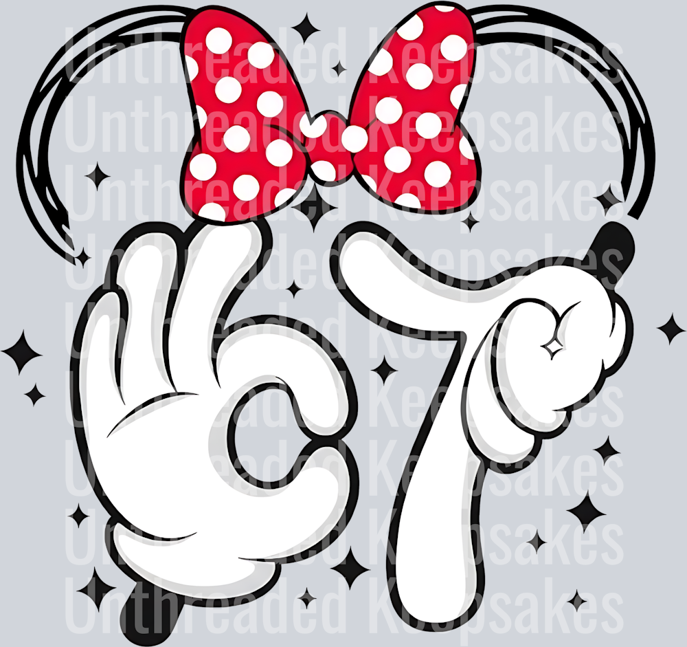 67 MInnie DTF Transfer