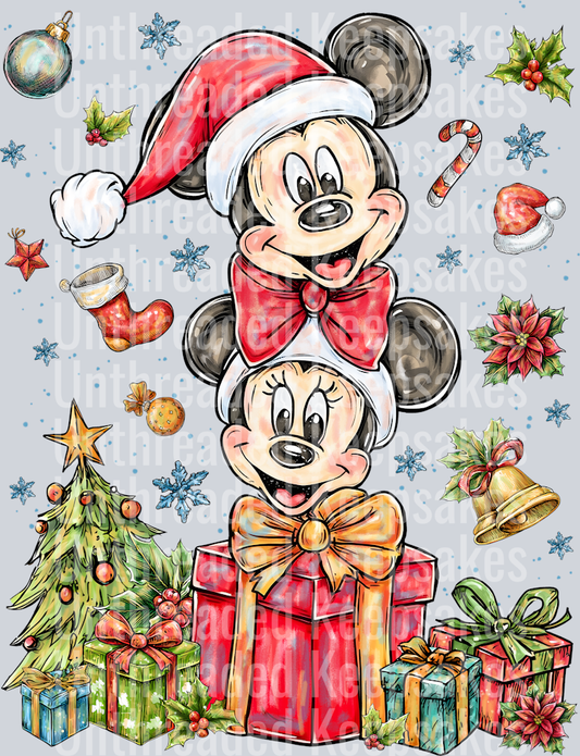 Minnie and Mickey DTF Transfer