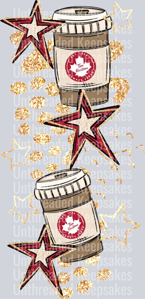 Caffeine Tim Hortons Hot Sleeves DTF Transfer