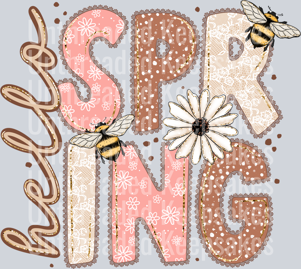 Hello_Spring 1 DTF Transfer