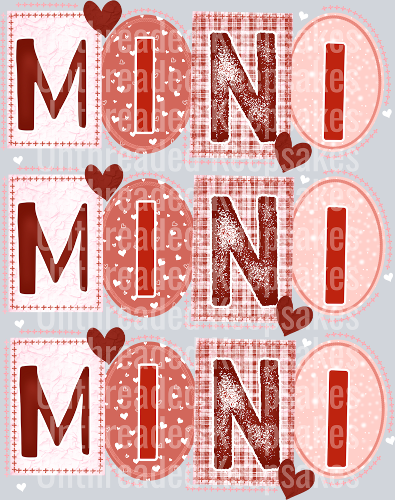 Mini_Mixed_Fonts_Stacked  DTF Transfer