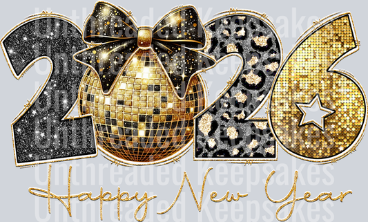 2026 GOLD NEW YEARS DTF TRANSFER