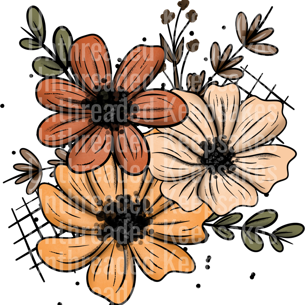 Florals_With_dots_