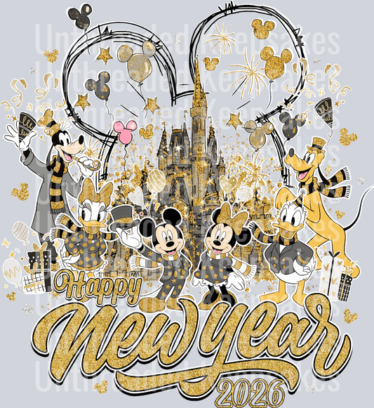 NEW YEAR MOUSE DTF TRANSFER