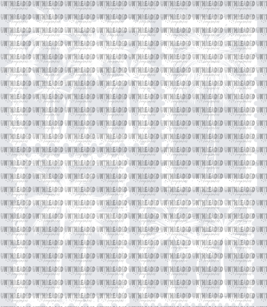 Palm tree stamps white