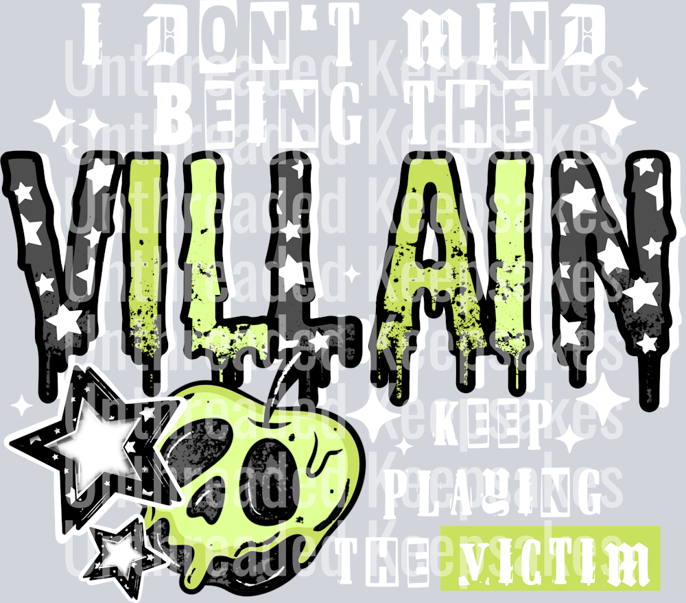 Villain whiteDTF Transfer