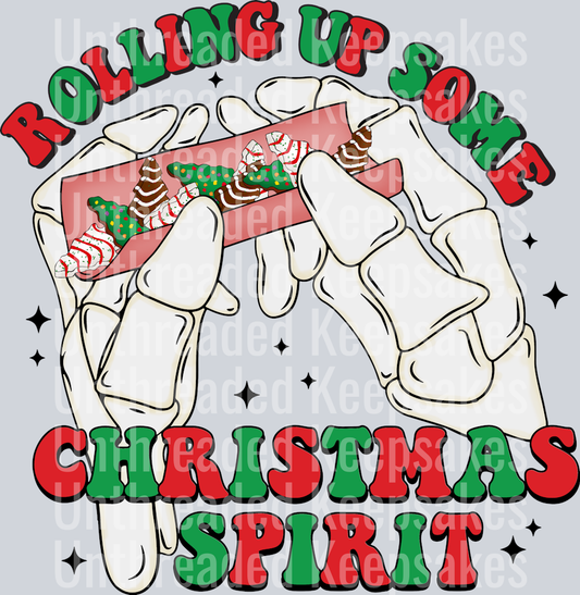 Rolling Up Some Christmas Spirit DTF Transfer