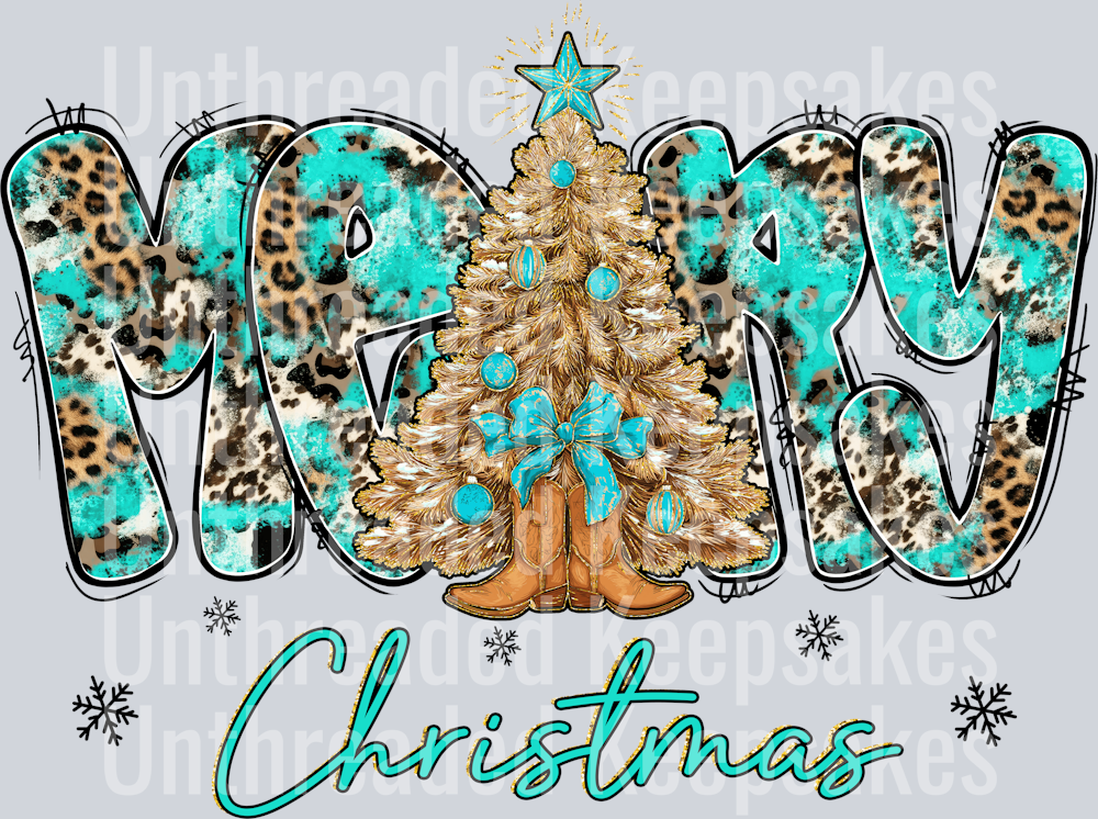 Merry Christmas black  DTF Transfer