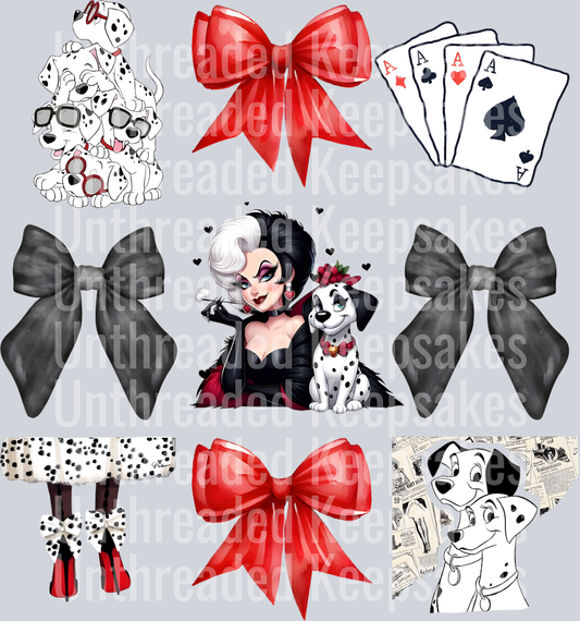 Dalmatian Bow DTF Transfer