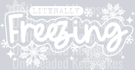 Freezing single color white DTF Transfer