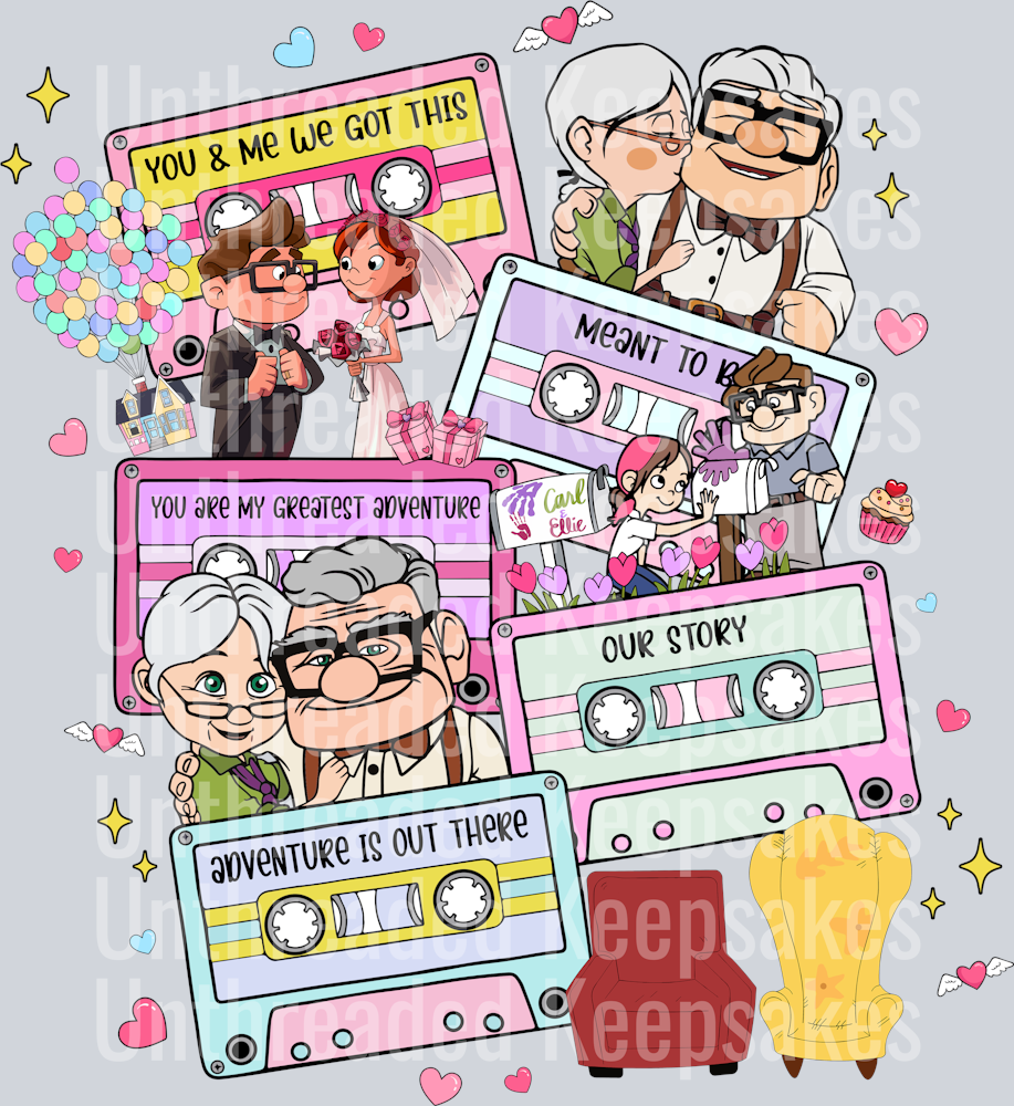 Up Valentine DTF Transfer
