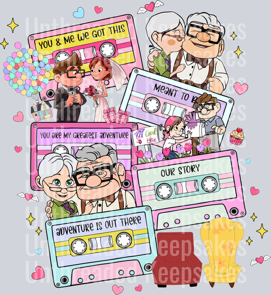 Up Valentine DTF Transfer