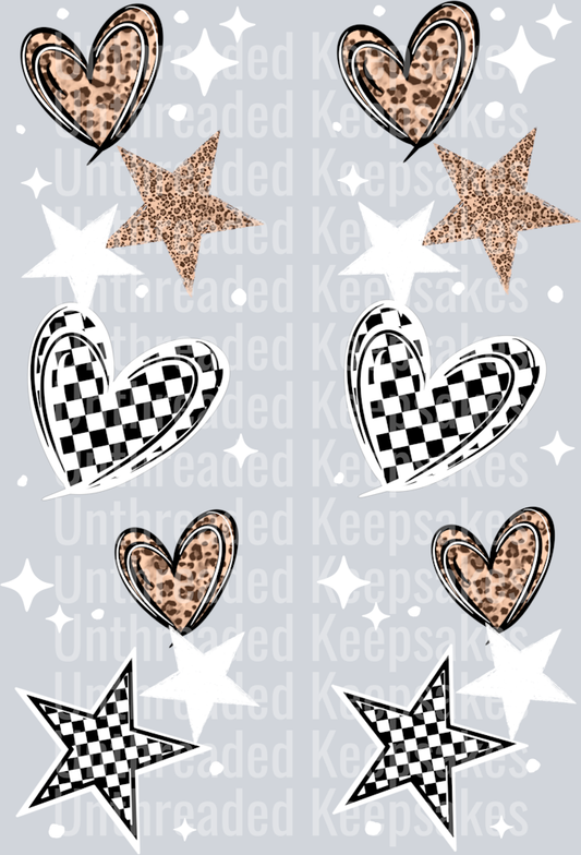 Checker_Leopard_Sleeve_WhiteDTF Transfer