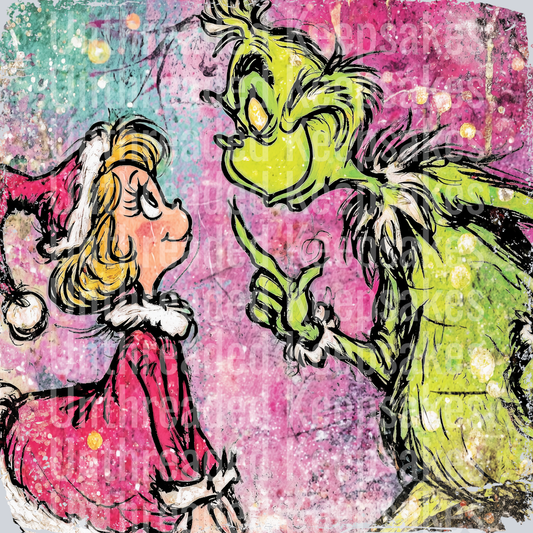 Grinch and Cindy DTF Transfer