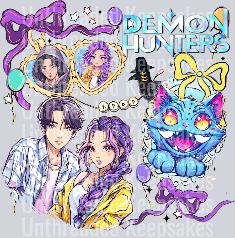 Jinu and Rumi  DTF Transfer