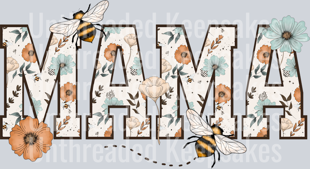 Mama_Floral_ DTF Transfer