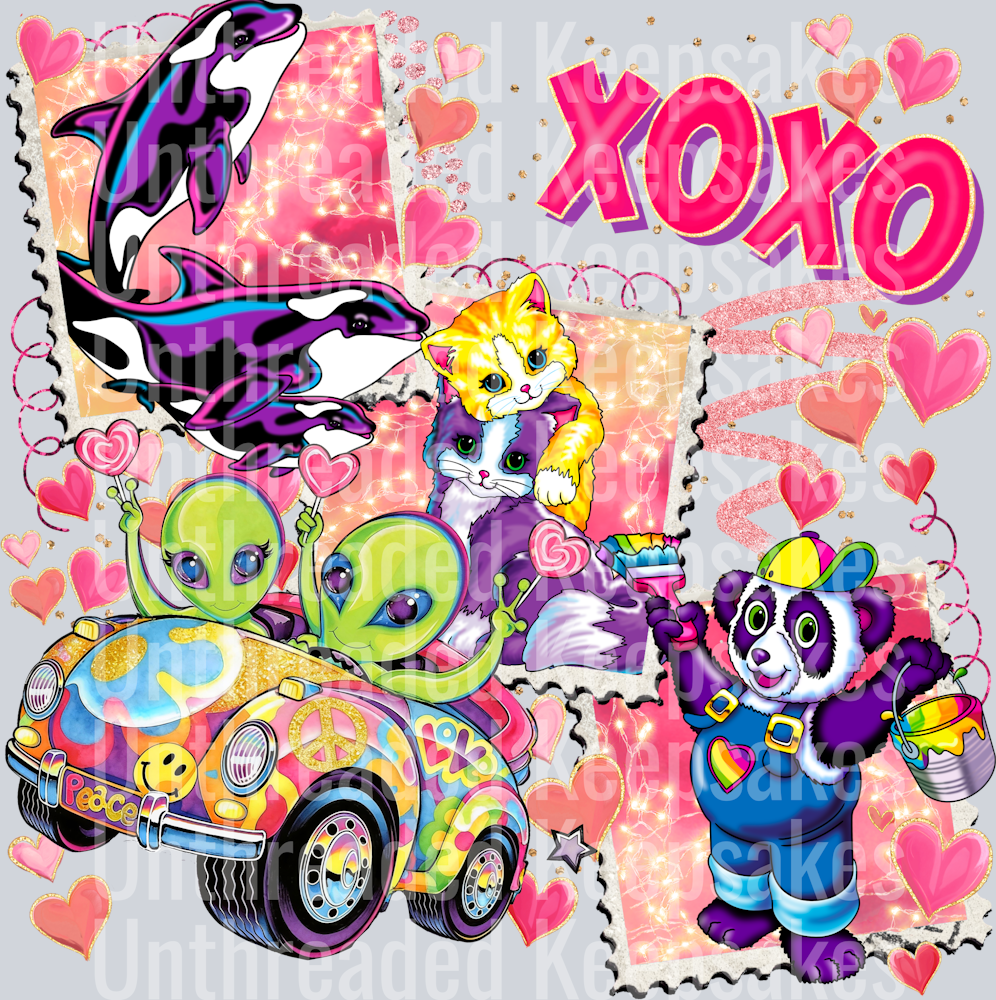 Lisa Frank x0x0 DTF Transfer