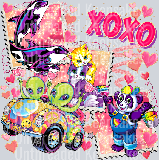 Lisa Frank x0x0 DTF Transfer