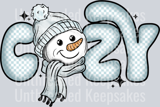 Cozy_Snowman_DTF Transfer