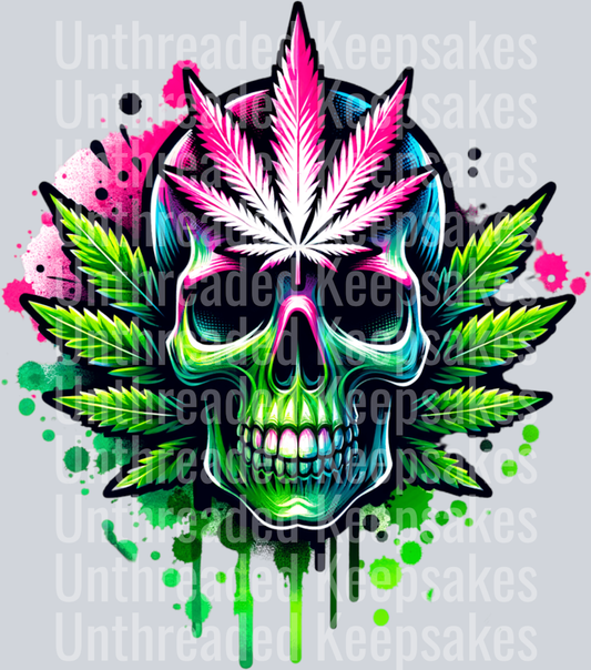 Cannabis Skulls (2) DTF Transfer