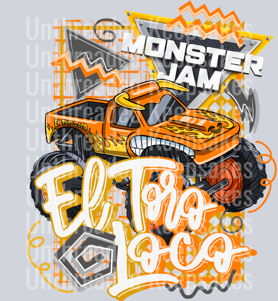 Retro el toro loco DTF Transfer