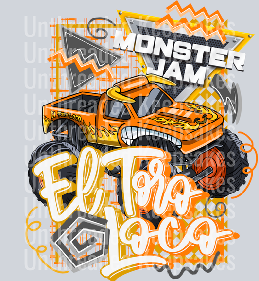 Retro el toro loco DTF Transfer