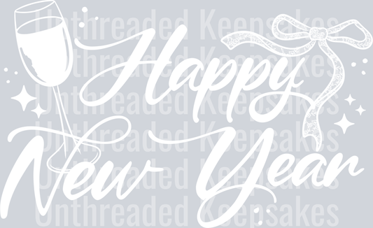Happy_New_Years_Single_Color_WhiteDTF Transfer