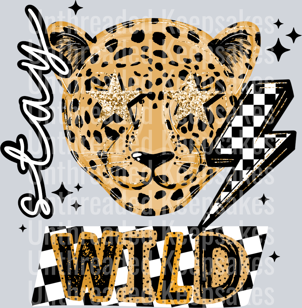 Stay_Wild_Black_AccentsDTF Transfer