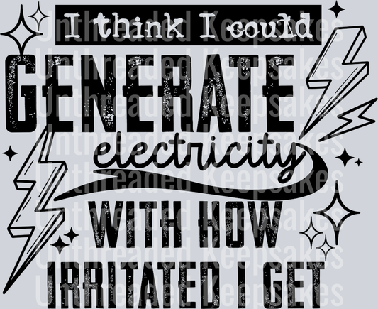 Generate_Electricity_Single_Color_BlackDTF Transfer