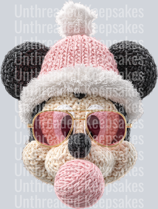 Minnie Pink Glasses DTF Transfer