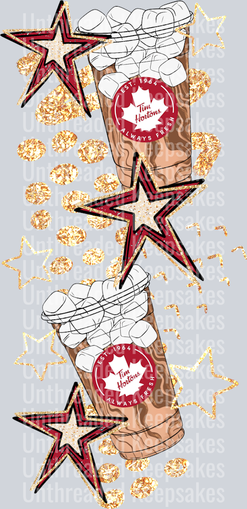 Caffeine Tim Hortons Iced Sleeves DTF Transfer