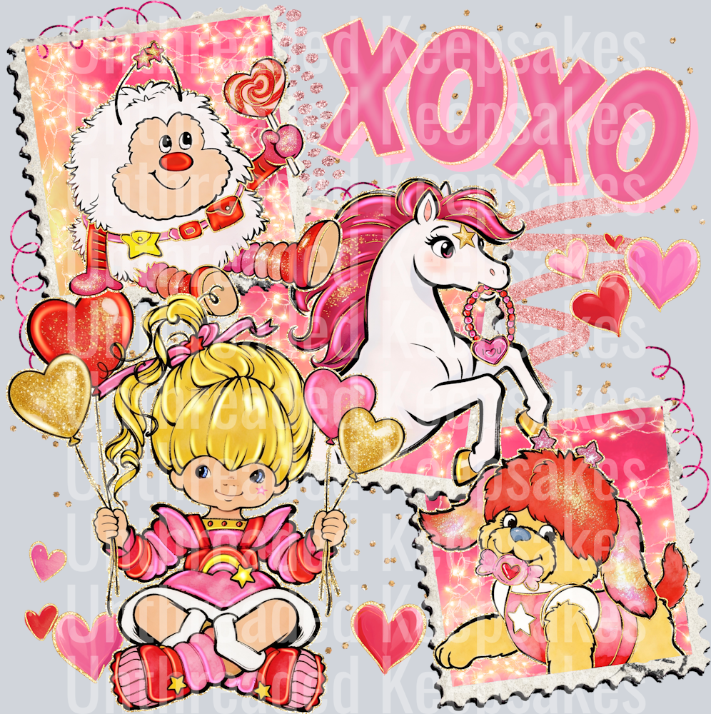 Rainbow Brite ValentineDTF Transfer