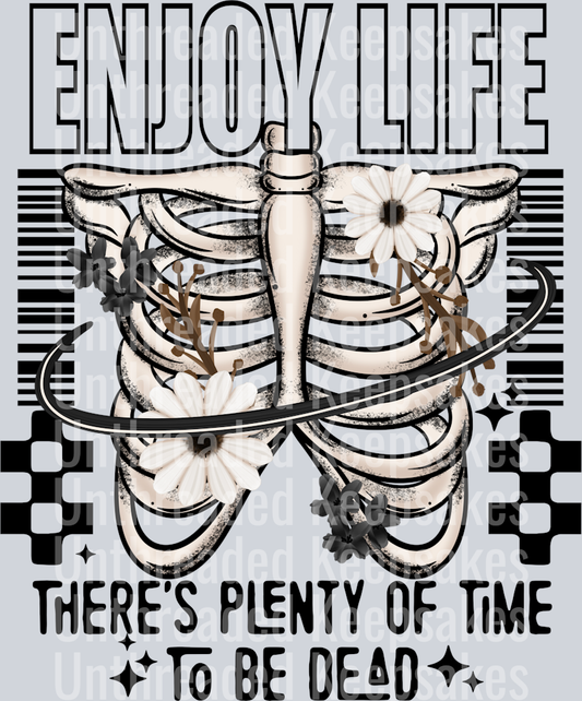 Enjoy life rib cage DTF Transfer
