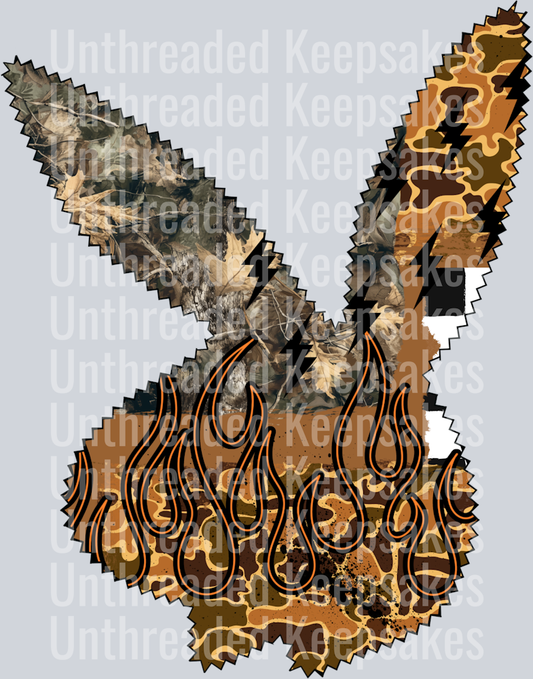 Camo Bunny DTF Transfer