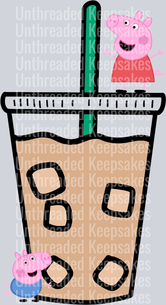 PeppaIcedCoffeeDTF Transfer