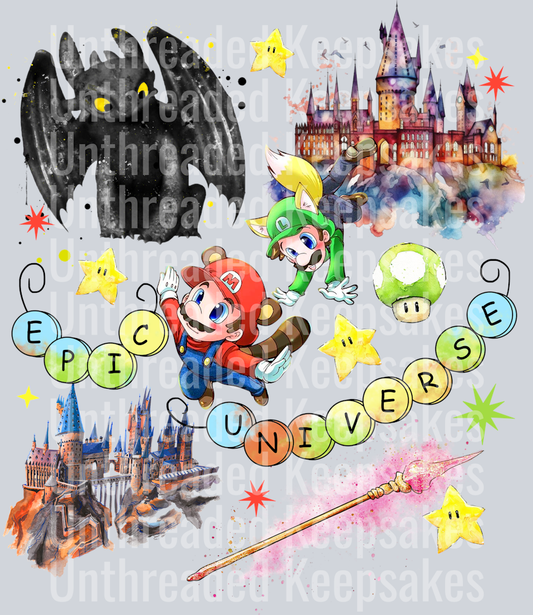 Disney Epic Universe DTF Transfer