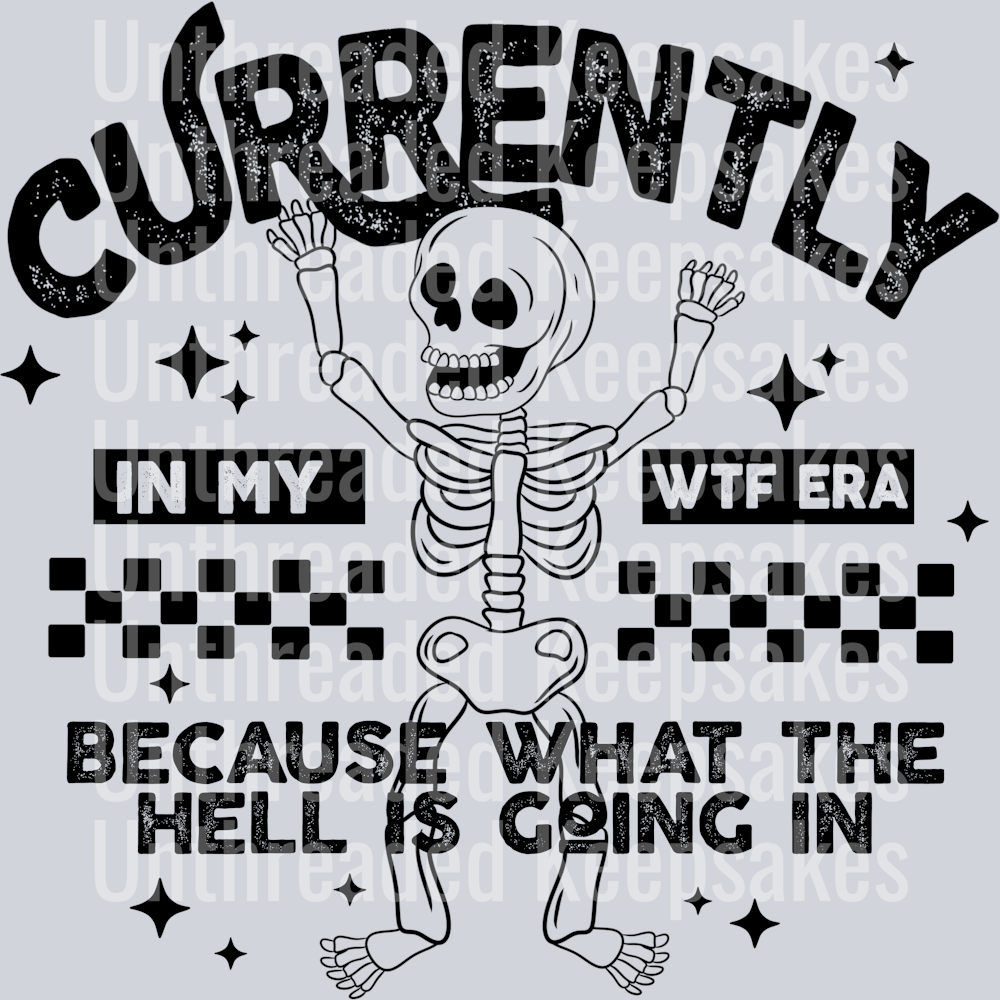 wtf era single color black DTF Transfer