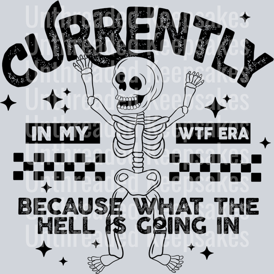 wtf era single color black DTF Transfer