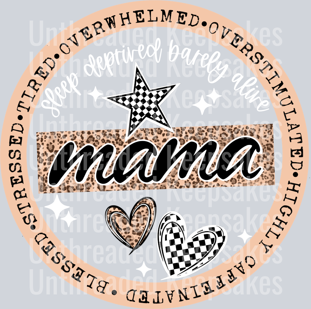 Mama_Circle_White_Accents DTF Transfer