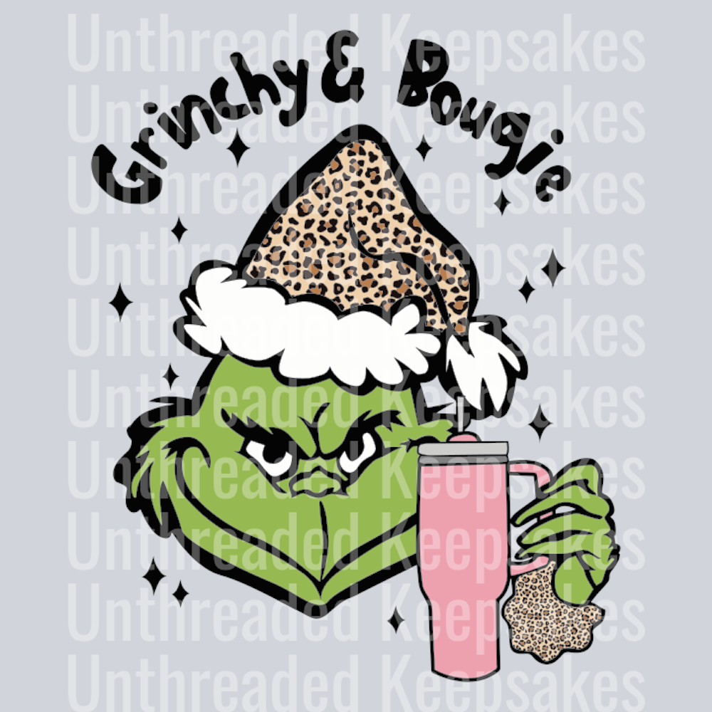 Retro Movie Grinchy And BougieDTF Transfer