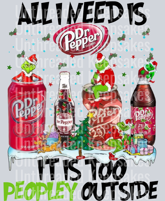 Dr Pepper DTF Transfer