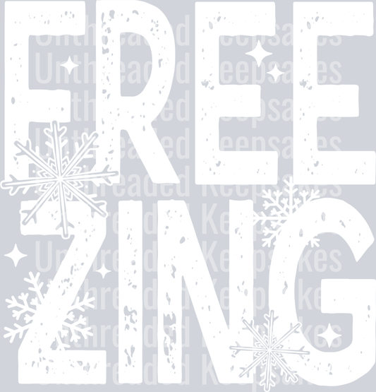 Freezing_Stacked_Single_Color_WhiteDTF Transfer