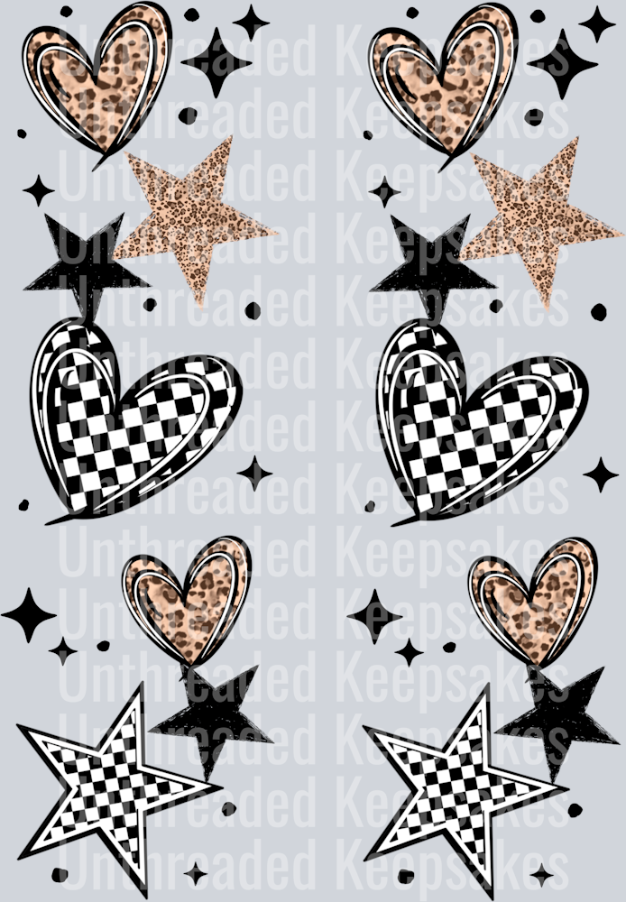 Checker_Leopard_Sleeve_Black_DTF Transfer