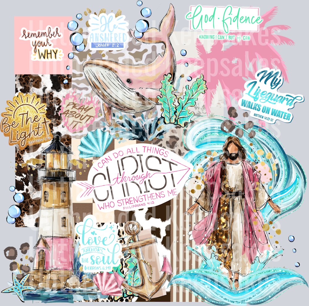 Christ collage  DTF Transfer